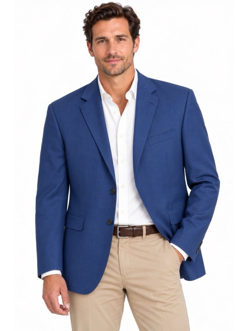 JACK VICTOR ELITE jacket blazer sport coat blue 44R norway 100% wool business